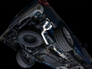 Ford F-150 Performance Exhaust - Side Exit - AWE Tuning - Cat-Back, 0FG with 180 Technology - Chrome Silver - `21-`25